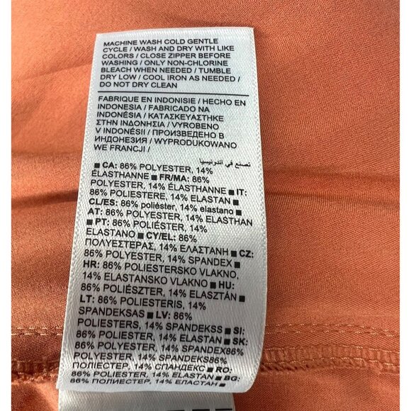 Athleta Womens Arrival Skirt Orange Knee-Length W/ Pockets Size 10 Lightweight - Picture 14 of 16